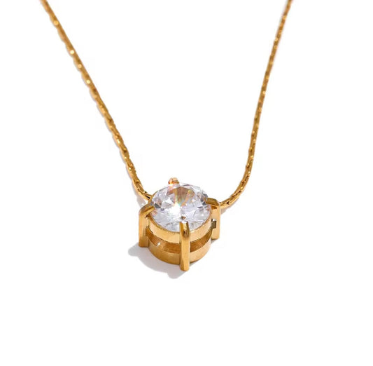 CLASSIC ROUND DIAMOND PENDANT - shopvinchi - CLASSIC ROUND DIAMOND PENDANT