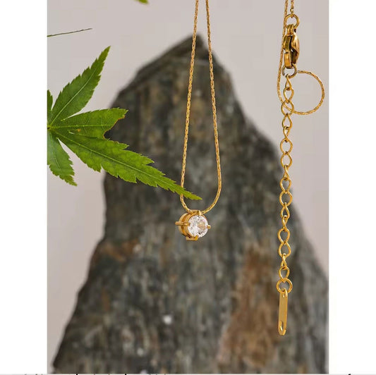CLASSIC ROUND DIAMOND PENDANT - shopvinchi - CLASSIC ROUND DIAMOND PENDANT