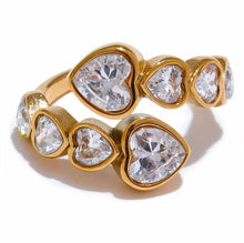 Load image into Gallery viewer, RHINESTONE HEART RING
