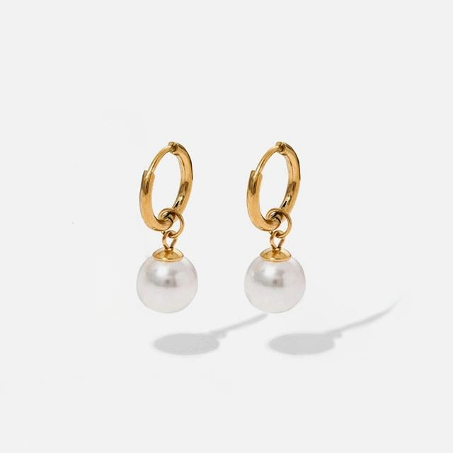 Pearl Hoop Earrings