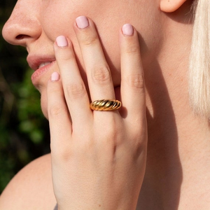 Gold Croissant Ring